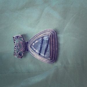 Sterling Silver with Quartz with Black Tourmaline